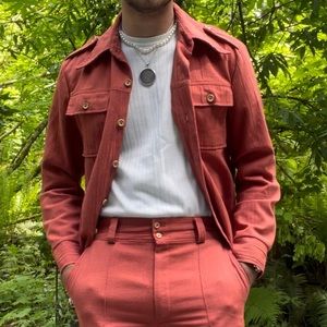 (SOLD) Vintage Salmon Leisure Suit